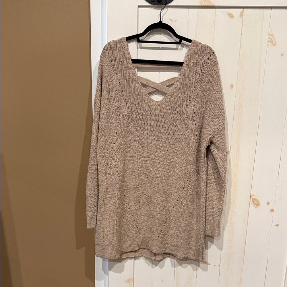 Torrid Tan V-Neck Sweater